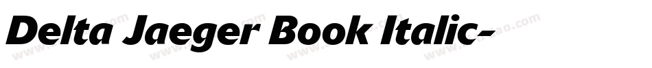 Delta Jaeger Book Italic字体转换